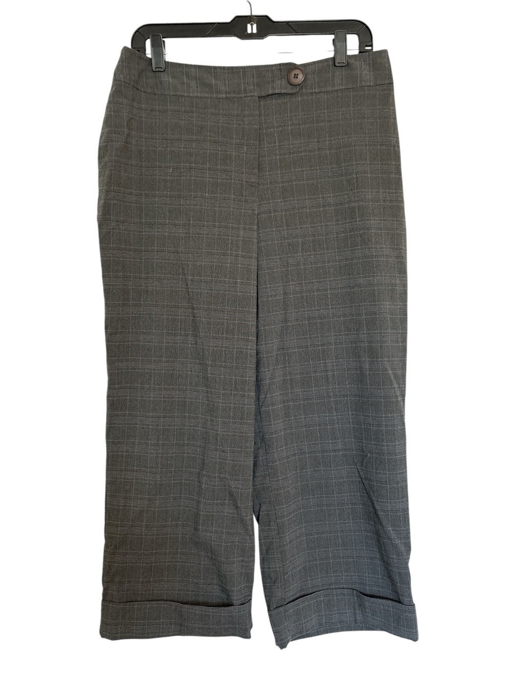 Junior’s Gray Plaid Formal Cuffed Dress Pant Size 14